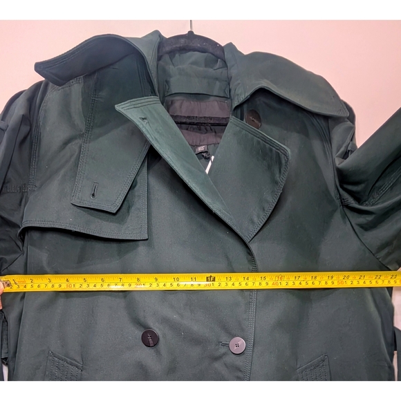 NEW ZARA OVERSIZED WATER REPELLENT TRENCH COAT ZW COLLECTION SIZE M - Picture 10 of 11